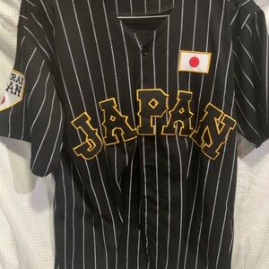 Black and Gold Japan Baseball Jersey